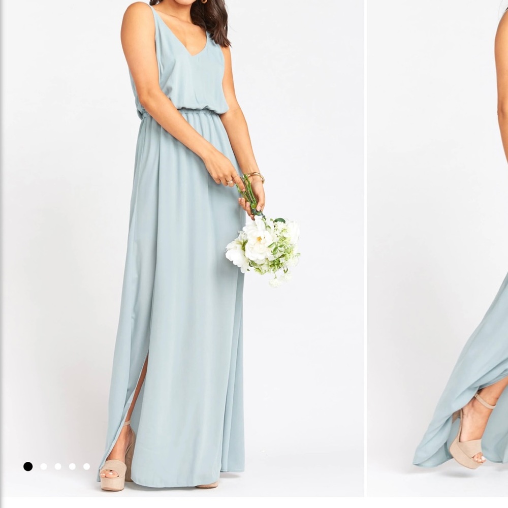 NWT Show Me Your Mumu Kendall Maxi Dress -Dusty Mint Crisp - XXS